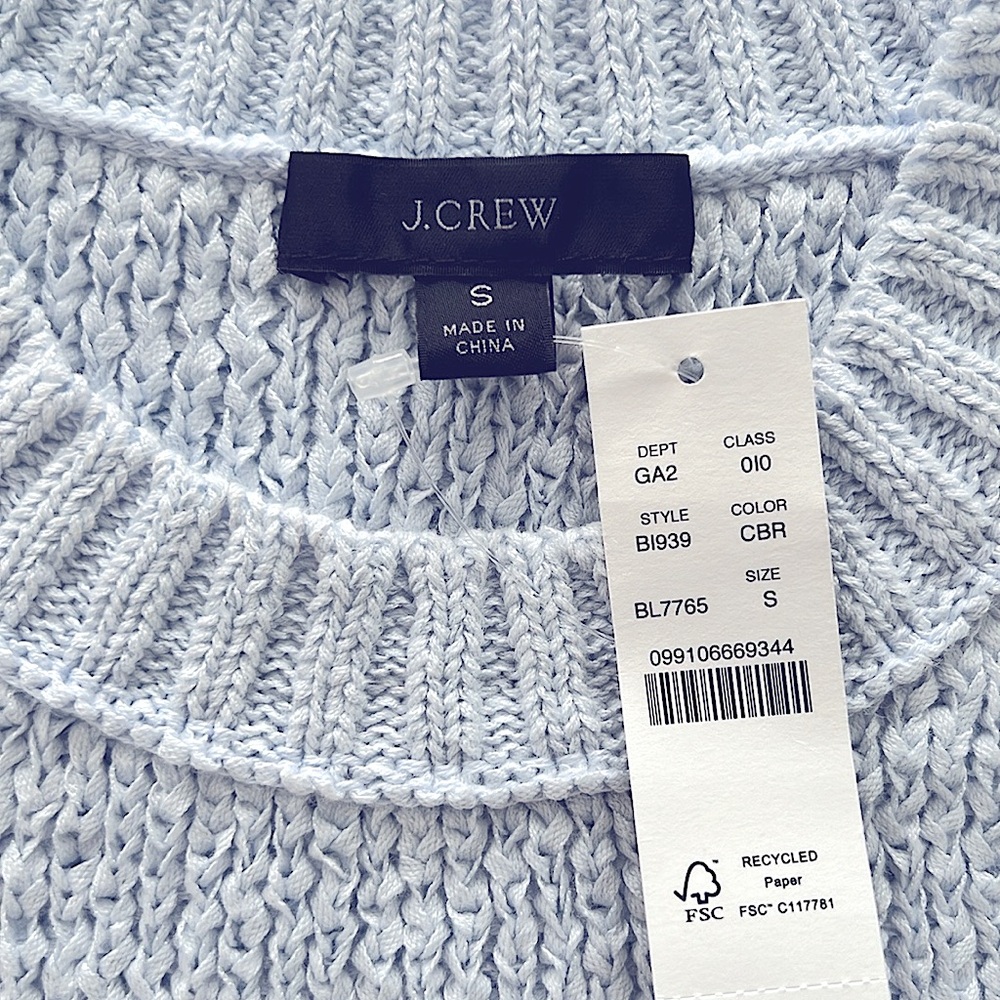 J. Crew High-Neck Textured Pointelle Sweater-Tank - Picture 9 of 11